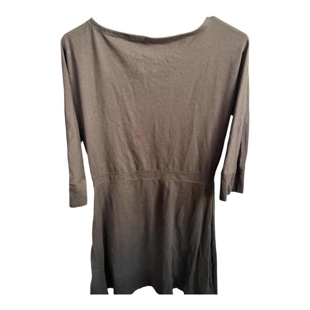 Toad & Co organic cotton 3/4‎ Sleeve Boat Neck Fit Flare Casual Dress Size M - Picture 6 of 10